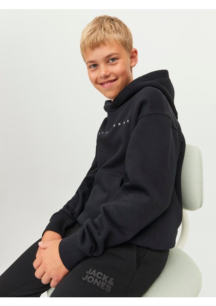 Logo Baskili Kapüsonlu Sweatshirt - Çocuk fırsatları