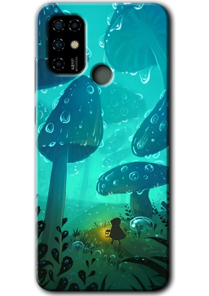 Casper Via F20 Kılıf Hd Desen Baskılı Arka Kapak + Kırılmaz Cam - Silhoutte Dropss