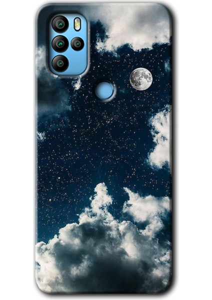 Omix X300 Kılıf Hd Desen Baskılı Arka Kapak + Kırılmaz Cam - Gece Gökyüzü