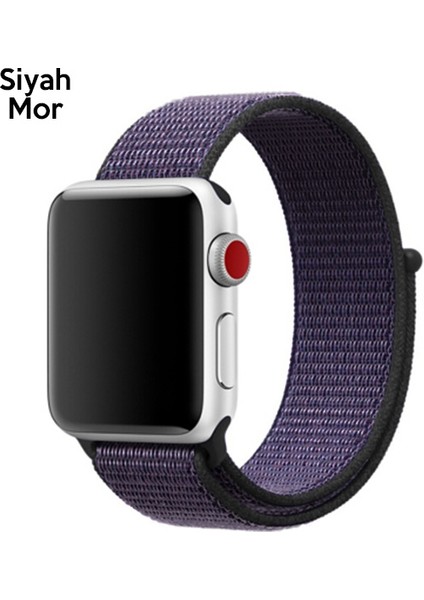 Apple Watch 7-8 41MM 6-5-4 40MM Nylon Loop Spor Kayış Kordon 3-2-1 38MM