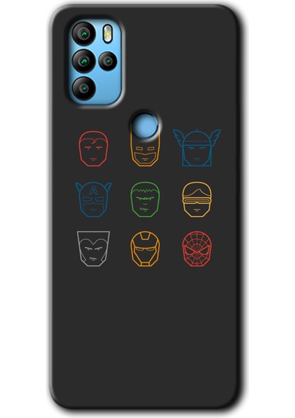 Omix X500 Kılıf Hd Desen Baskılı Arka Kapak - Avengers Minimalism