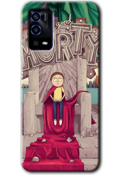 Oppo A55 Kılıf Hd Desen Baskılı Arka Kapak - Morty