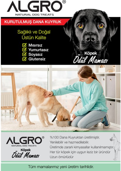 Kurutulmuş %100 Dana Kuyruk Köpek Ödülü 120 gr modelleri