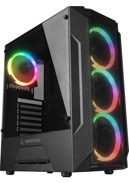 Fusıon 650W 80+ Bronze Temperli Camlı 4*rainbow Fanlı Gaming Oyuncu Kasası