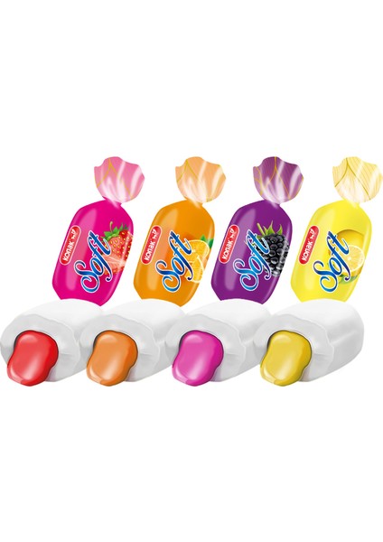 Soft Meyve Dolgulu Yumuşak Şeker 1000 gr fiyatları
