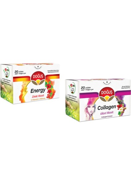 Collagen ve Energy Doğuş Süzen Bardak Poşet Çay