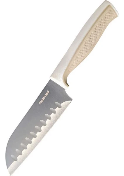 Fika Mıcroban Santoku Bıçak Bej 13CM