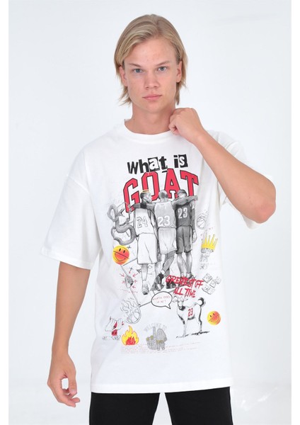 G.o.a.t Oversize T-Shirt Beyaz modelleri