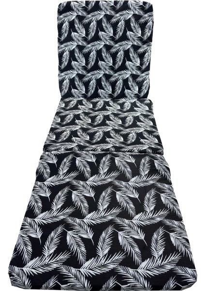 Katlanır Yer Yatağı ve Tek Kişilik Sünger Katlanır Minder Yatak 55X165 cm 3 Cm-Siyah Tüy