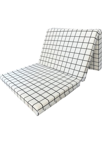 Vip Katlanır Yer Yatağı (8 cm Kalın)Sünger Yatak 80X180X8 Cm-Beyaz Pano