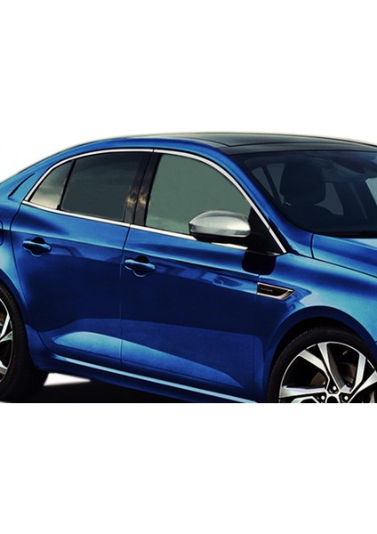 Renault Megane 4 Sedan Cam Çerçevesi 12 Parça Krom Çıta 2015 - 2024 Pas. Çelik Full Set fiyatları