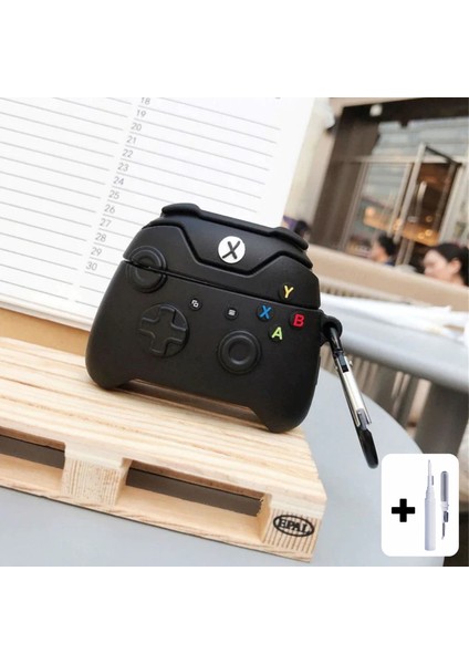 Pro Uyumlu Oyun Konsolu Xbox Figür Kulaklık Kılıfı ve Beyaz Kulaklık Temizleme Kalemi 2'li Set modelleri
