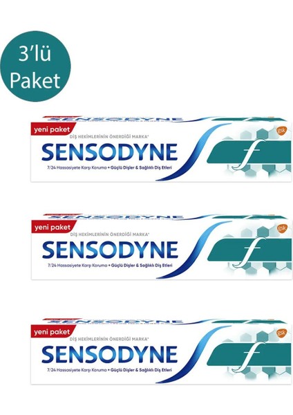 F Diş Macunu 100 ml x 3 Adet