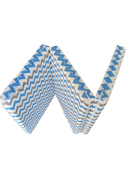 Vip Katlanır Yer Yatağı (8 cm Kalın)Sünger Yatak 80X180X8 Cm-Mavi Gri Zikzak fiyatları