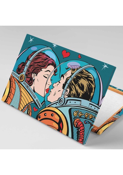 Astronot Kıyafetleri Içindeki Romantik Çift Ilüstrasyon Yatay Kanvas Tablo fiyatları