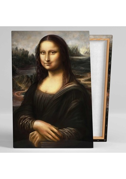 Mona Lisa Ünlü Ressam Leonardo Da Vinci Dikey Kanvas Tablo