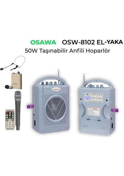 OSW-8102 50W Portatif Anfi ( El+Yaka)