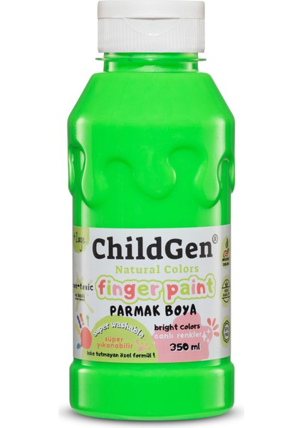 Childgen Süper Yıkanabilir 3'lü Parmak Boya Neon Set (3X350ML)