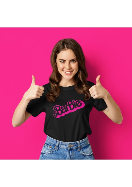 Barbie Tasarım Baskılı Oversize T-Shirt