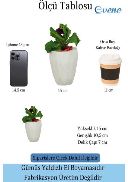 Çiçek Saksısı Beyaz Beton Saksı Model Uzun Poly
