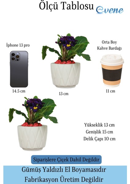 Çiçek Saksısı Beyaz Beton Saksı Model Baklava fiyatları