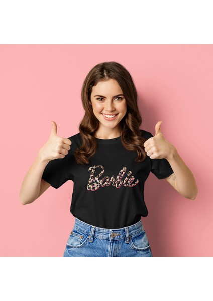 Leopar Barbie Baskılı Oversizet-Shirt modelleri