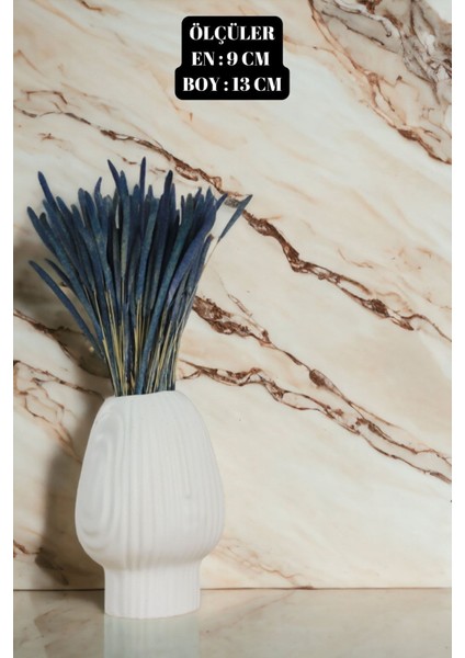 Dekoratif Vazo El Yapımı Beyaz Renk Model 13 fiyatları
