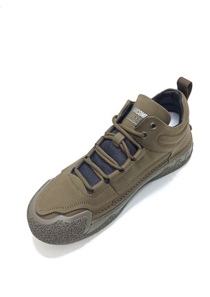 Haki Yeşil Deri Erkek Sneaker Ayakkabı modelleri