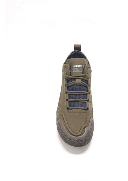 Haki Yeşil Deri Erkek Sneaker Ayakkabı indirimleri