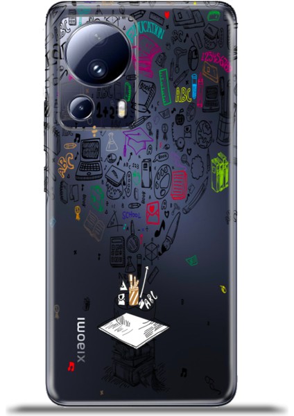 Xiaomi Mi 13 Lite Kılıf Esnek Silikon Kamera Koruma 4K Desenli Özel Tasarım - Study