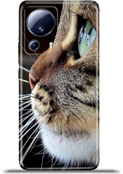 Xiaomi Mi 13 Lite Kılıf Esnek Silikon Kamera Koruma 4K Desenli Özel Tasarım - Tekir