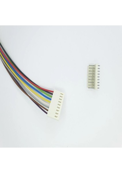 Sanec 2,54MM 9 Pin 2510 Kablolu Dişi Konnektör + 180D Erkek Pcb Tipi 30CM - 0,50MM - Çift Taraflı