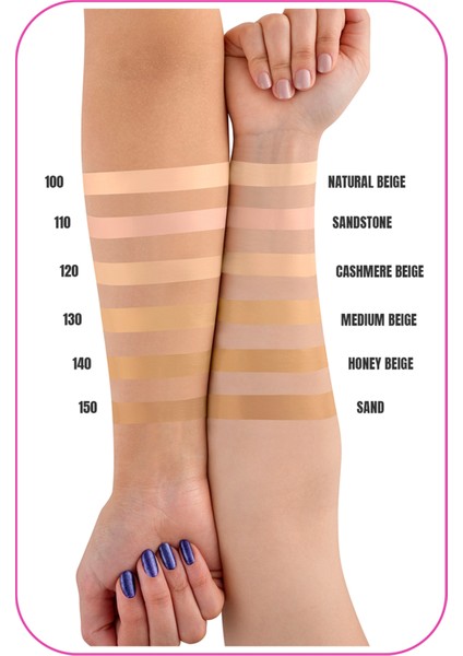 Selfie Finish Spf 15 Parlak Bitişli Fondöten - 120 Cashmere - Açık Bej modelleri