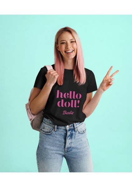 Hello Barbie Baskılı Oversize T-Shirt