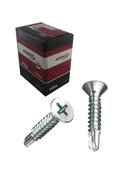 Akdeniz Yhb Matkap Uçlu Vida 4,8X90 (200 Adet)