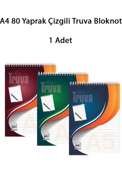 A4 80 Yaprak Çizgili Truva Bloknot