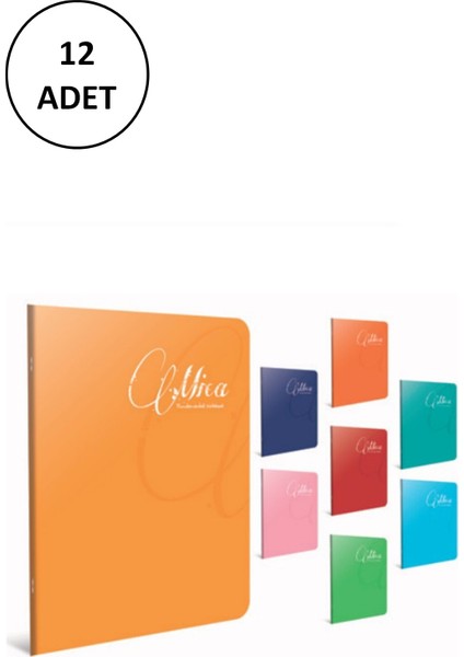 Gıpta Mica A4 Tel Dikişli Pp Kapak Defter 120 Yaprak Kareli 12 Adet