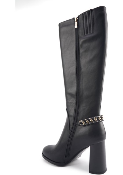 23K-408 3pr Siyah Kadın Topuklu Çizme modelleri