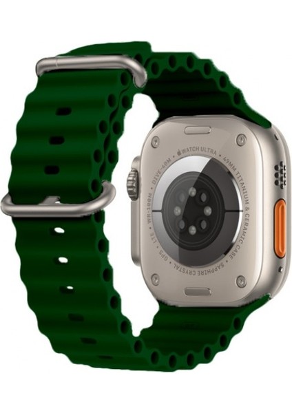 Tüm Watch Modelleriyle Uyumlu Ayarlanabilir Ocean Silikon Koyu Yeşil Saat Kordon 38-40-41MMU fırsatları