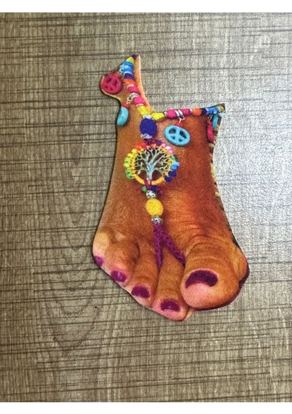 10X6 cm Etnik Halhallı Ayak Arma Yama Dikiş Hobi Aksesuarı