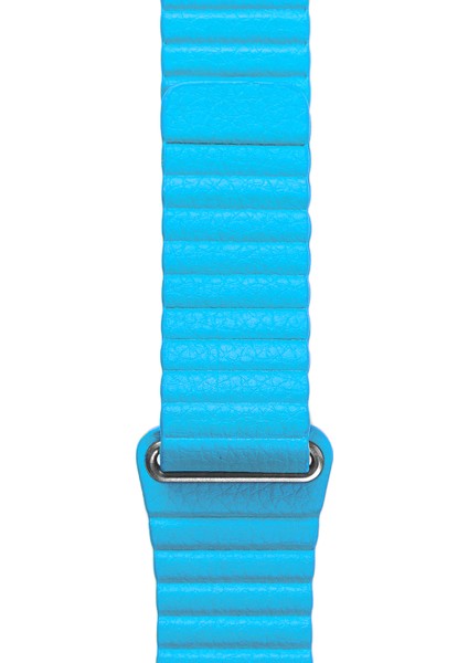 Tüm Watch Modelleriyle Uyumlu Vegan Deri Mıknatıslı Turkuaz Saat Kordonu 38-40-41 mm