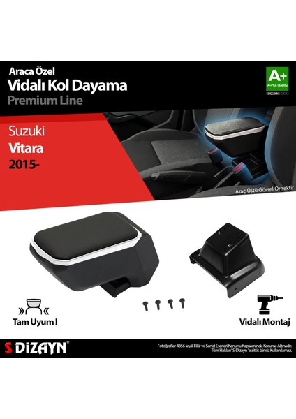 Suzuki Vitara Abs Vidalı Kol Dayama Kolçak Gri 2015 Üzeri A+Kalite