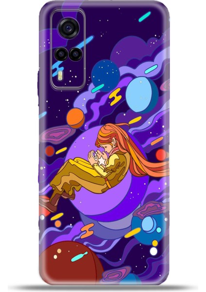 Vivo Y53S Kılıf Esnek Silikon Kamera Koruma 4K Desenli Özel Tasarım - Lost In Space