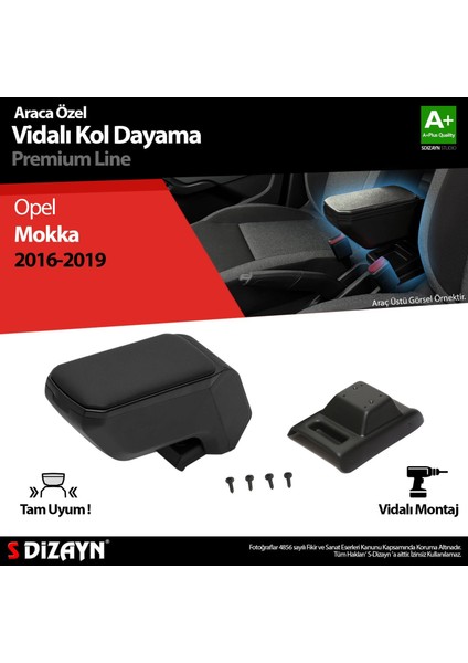 Drs Tuning Opel Mokka Abs Vidalı Kol Dayama Kolçak Siyah 2016-2019 A+Kalite