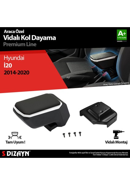 Drs Tuning Hyundai I20 Kol Dayama Kolçak Abs Vidalı Gri 2014-2020 A+Kalite