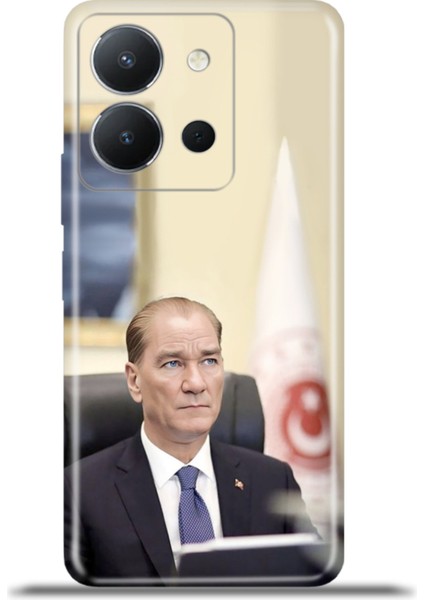 Vivo Y36 4g Kılıf Esnek Silikon Kamera Koruma 4K Desenli Özel Tasarım - Atatürk Suit