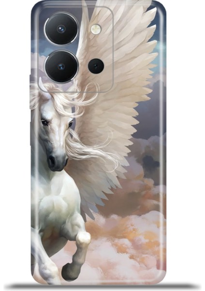 Vivo Y36 4g Kılıf Esnek Silikon Kamera Koruma 4K Desenli Özel Tasarım - Pegasus