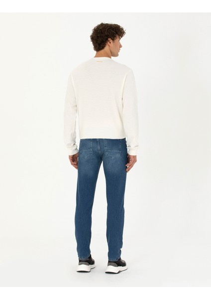 Erkek Mavi Slim Fit Jean Pantolon 50278196-VR036 fırsatları