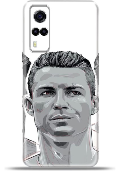 Vivo Y53S Kılıf Esnek Silikon Kamera Koruma 4K Desenli Özel Tasarım - Cr Ronaldo