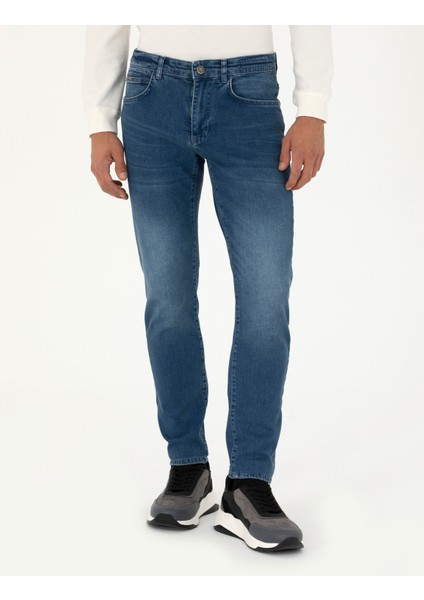 Erkek Mavi Slim Fit Jean Pantolon 50278196-VR036 fiyatları